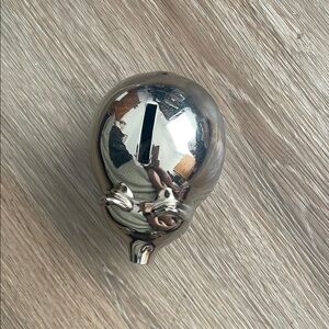 Source Unknown Silver Piggy Bank
